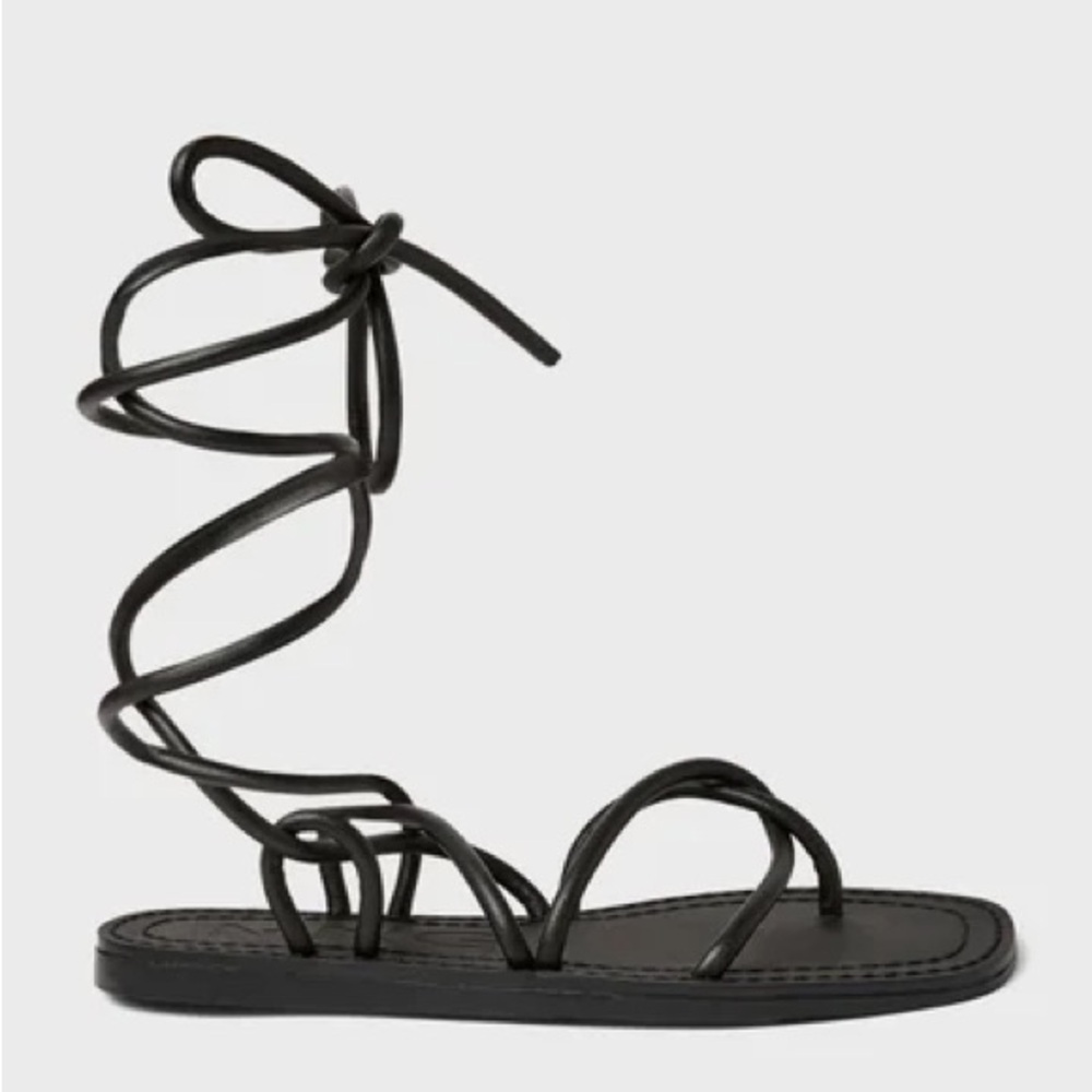 Mango Strappy Flat Sandals Size 6 NWT